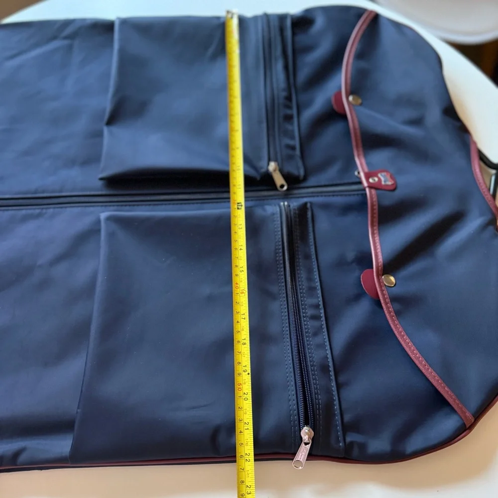 American Tourister Garment Bag Hanging Travel Suit Dress Cover Navy Blue